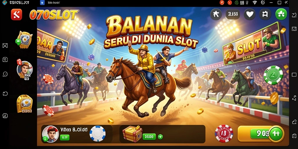 Tampilan utama gameplay Racing di 070SLOT yang mendebarkan.
