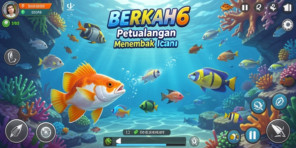 Menampilkan gameplay seru dari menembak ikan di BERKAH6.