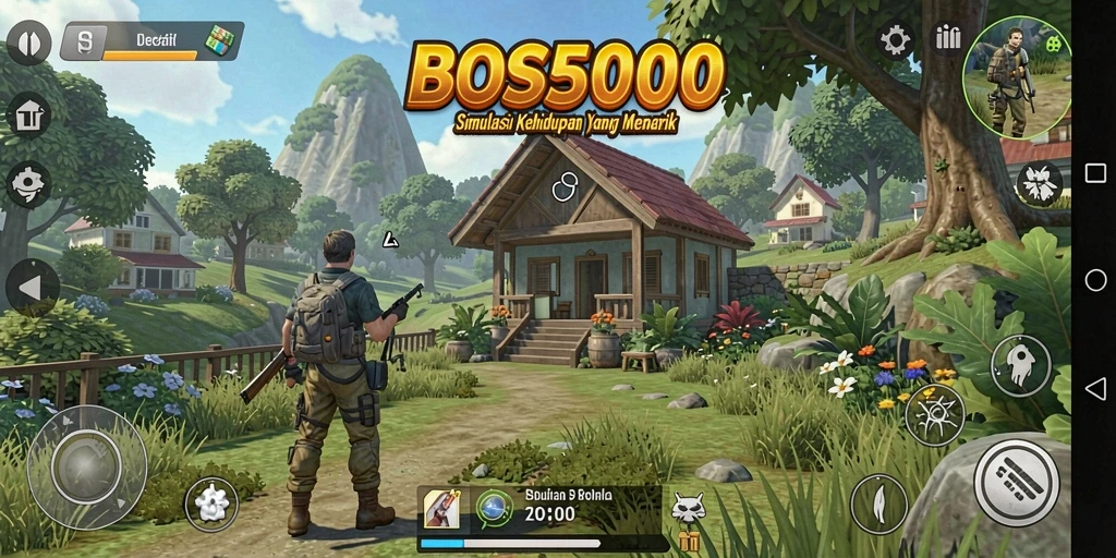 Screenshot utama BOS5000 menampilkan gameplay yang menarik dan mendalam.