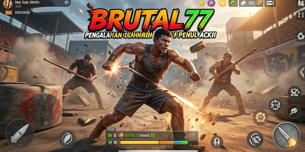 Tampilan gameplay <strong>BRUTAL77</strong> yang seru dan penuh aksi.