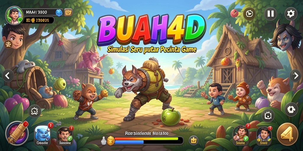 Tampilan gameplay BUAH4D yang penuh warna dan interaktif.