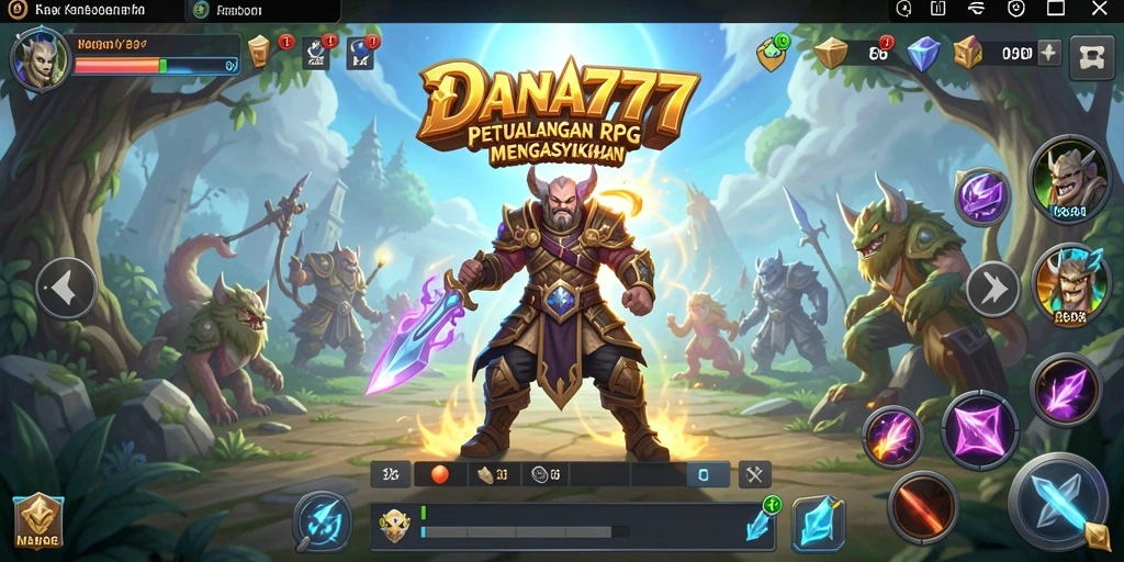 Gameplay DANA777 menampilkan pertarungan RPG yang menarik dan mendalam.