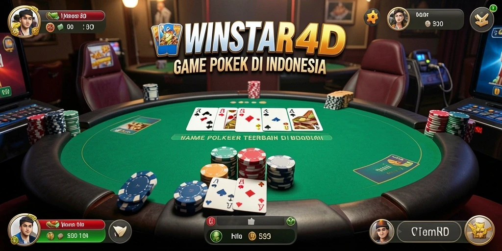 Tampilan gameplay Poker yang menarik di aplikasi WINSTAR4D.